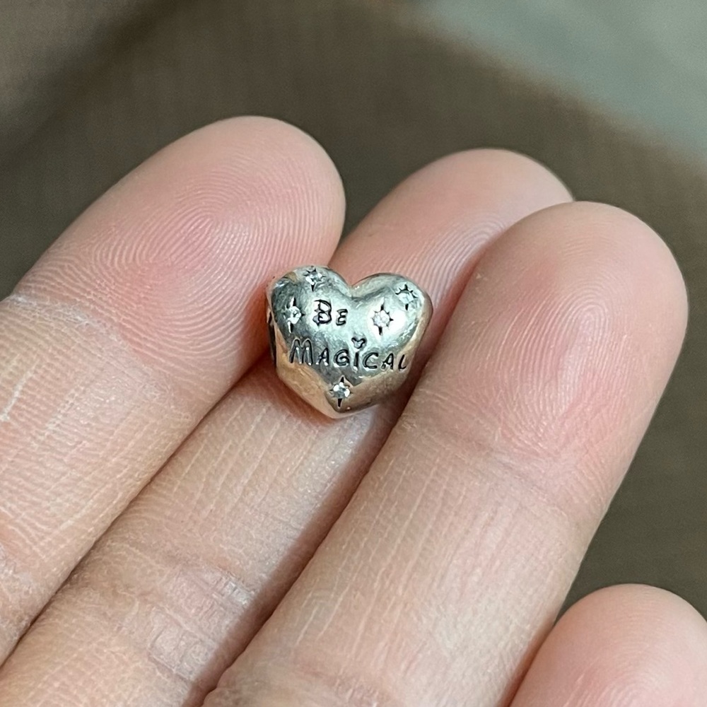Retired Pandora Disney Mickey Be Magical Bead Charm 925 Sterling Sliver EUC